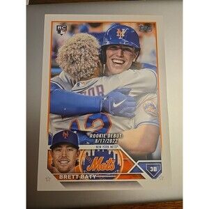 2023 Topps Update Brett Baty Super Box Oversized Rookie Debut RC #US158